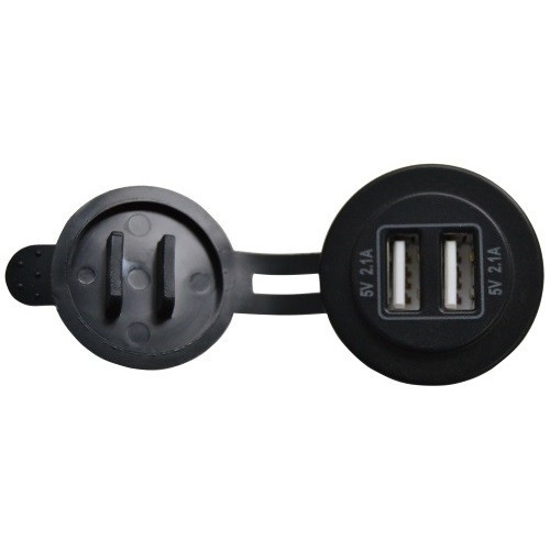 Адаптер прикурювача в човен 2хUSB 12/24 В Sunfine SF50799-1 для зарядки пристроїв врізний водонепроникний захист від, фото 1