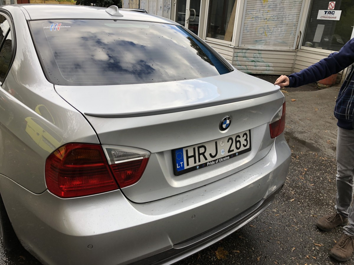 Спойлер-лип багажник BMW 3 series E90 2005-2011 ABS пластик під фарбування