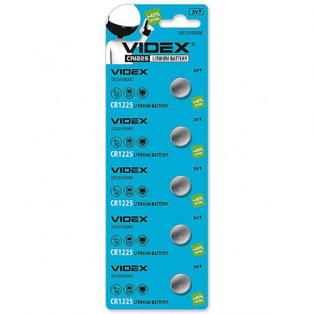 CR1225 5pc 5pc Батарейка літієва CR1225 5pcs BLISTER CARD