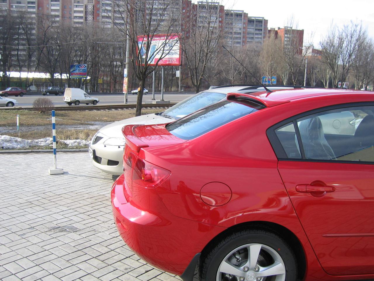 Спойлер лип багажника Mazda 3 2004-2009 скловолокно під фарбування