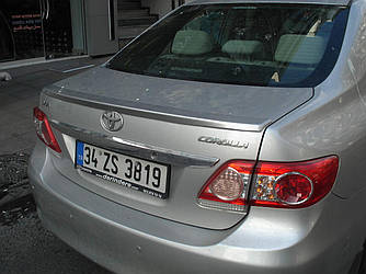 Спойлер лип багажника Toyota Corolla 2007-2012 ABS