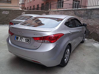 Спойлер лип на багажник Hyundai Elantra MD 2010-2015 ABS пластик під фарбування