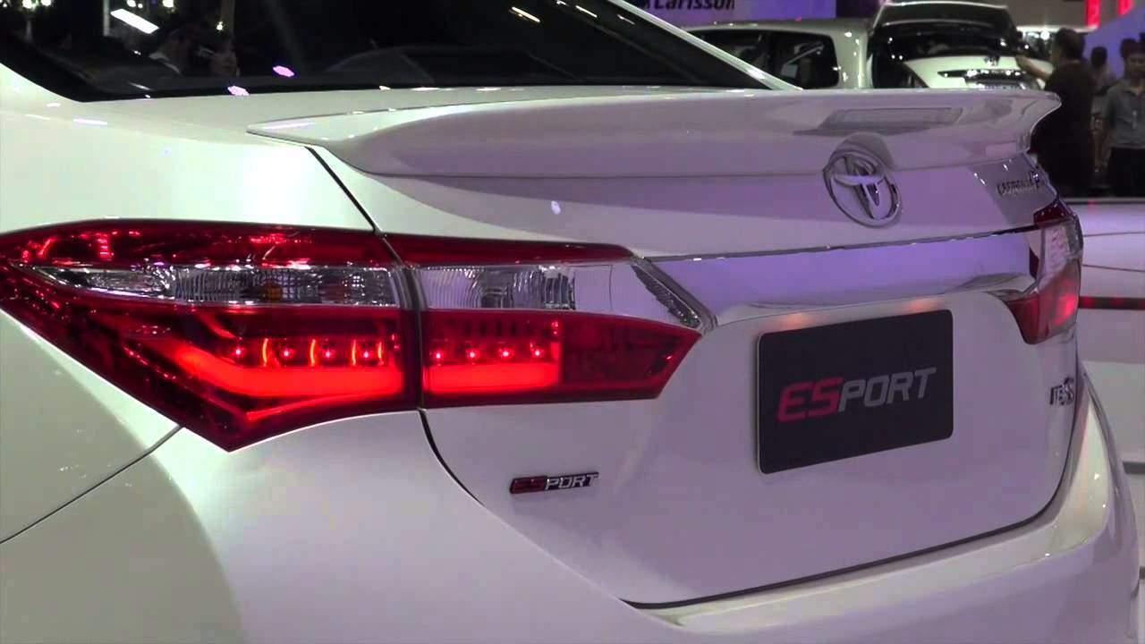 Спойлер на багажник Toyota Corolla 2013-2018 зі стоп сигналом версії ESPORT в чорному кольорі
