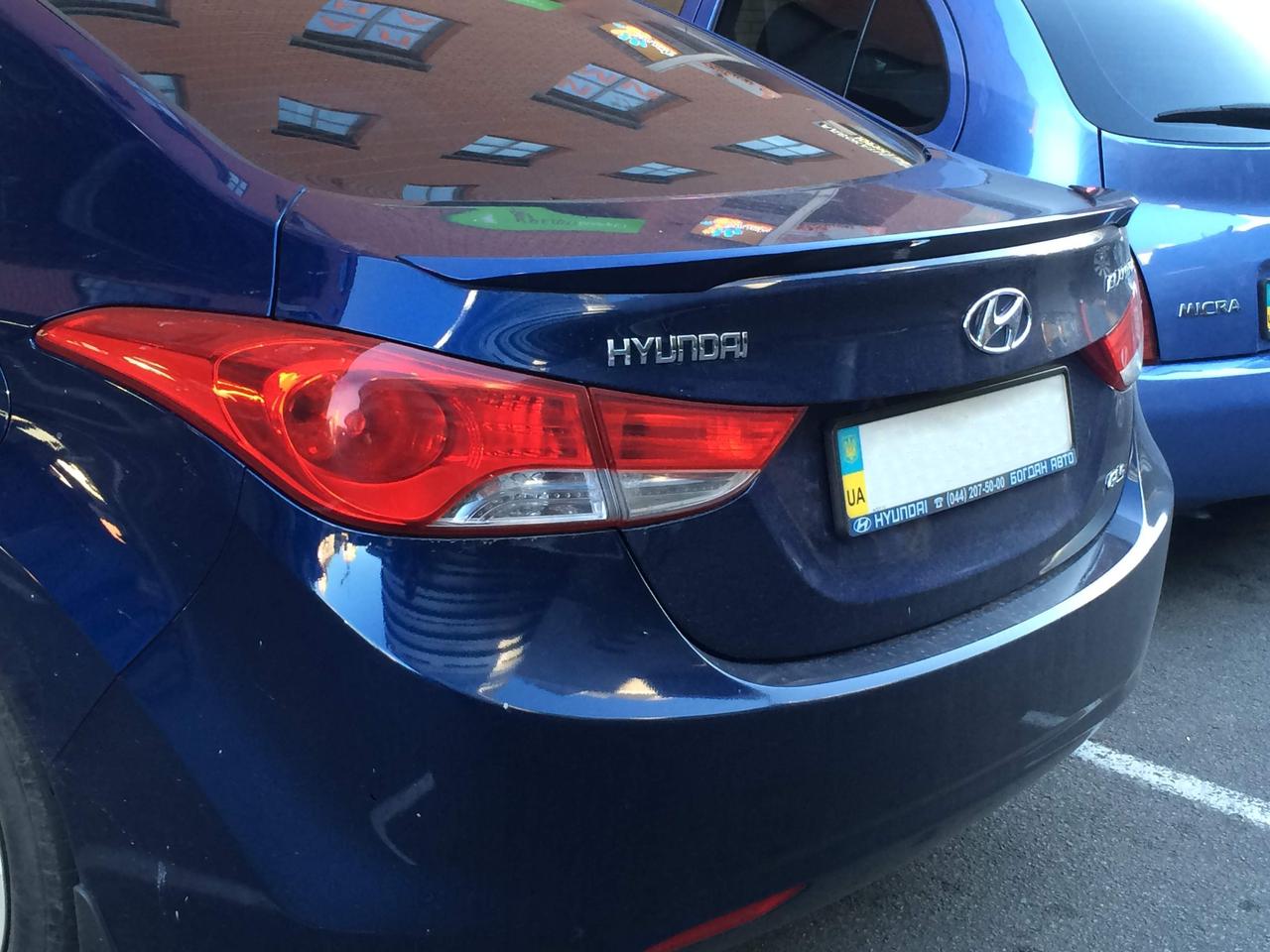 Спойлер лип багажника Hyundai Elantra MD 2010-2015 ABS пластик під фарбування