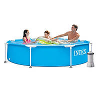 Каркасный бассейн Intex 28205-4 New, 244 x 51 см (насос-фильтр 2 006 л/ч, тент, подстилка)