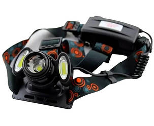 Ліхтарик на голову з акумулятором Bailong Police BL 862 T6 + COB, чорний