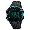 Наручний спортивний годинник SKMEI 1219 чорний із синім, фото 2