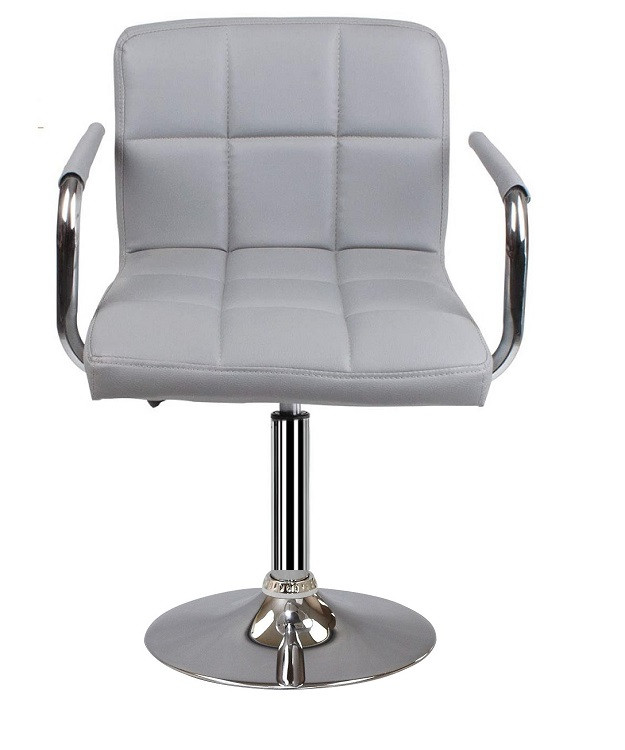 Крісло на млинці хром Артур СДМ сіре для салону