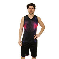 Форма баскетбольная мужская Lingo SPACE черная LD-8007, 160-165 см