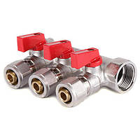 Колектор на 3 виходи для теплої підлоги 3/4"x16*2