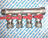 Колектор на 4 виходи для теплої підлоги 1" x 16 * 2, фото 2