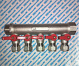 Колектор на 4 виходи для теплої підлоги 1" x 16 * 2, фото 6