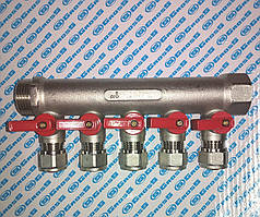 Колектор на 5 виходів для теплої підлоги 1" x 16 * 2