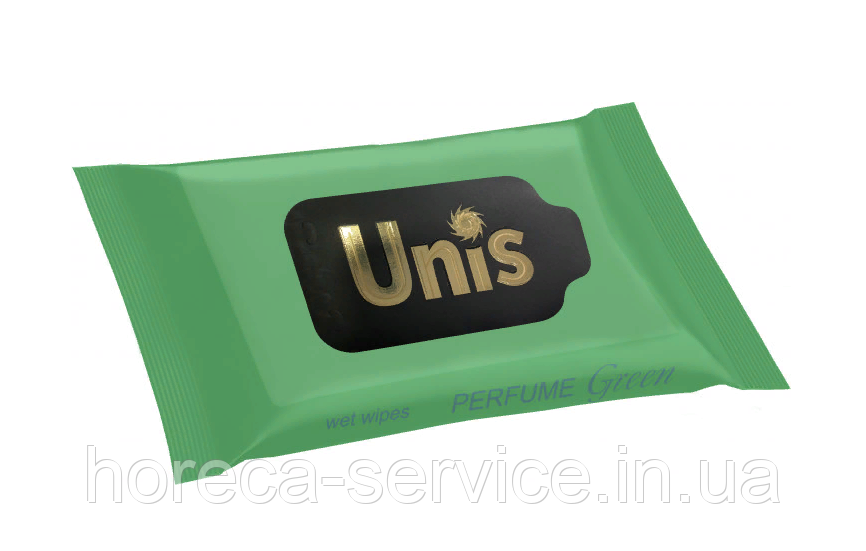 Вологі серветки Unis Perfume Green антибактеріальні 15 шт.