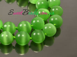 Котяче око 9 мм, світло-зелений