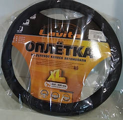 LAVITA Чохол на кермо ПВХ чорний з перфорацією 410-430 мм