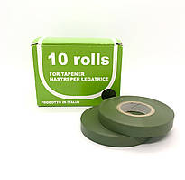 Стрічка для підвязки рослин 10мм*40м 10шт Gieffe Olive Green