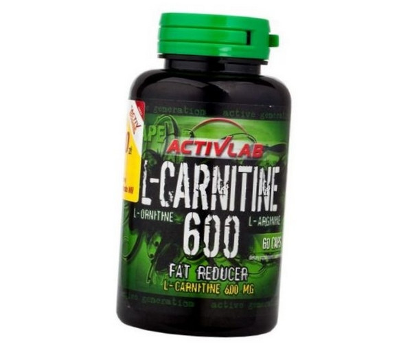 Л-карнітин Activlab L-Carnitine 600 60 капс Комплекс для схуднення та зниження ваги, фото 1