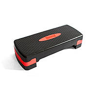 Cтеп платформа 2-х уровневая PowerPlay 4328 (10-15 см) чёрный с красным