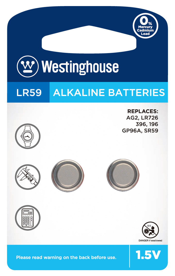 Батарейка Westinghouse Alkaline G2/396/LR59/LR726/GP96A (2шт)