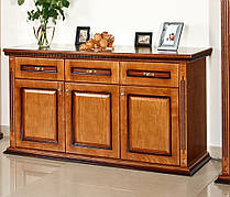 Широкий комод дерев'яний для вітальні в класичному стилі  Медея РКБ-Меблі, колір на вибір