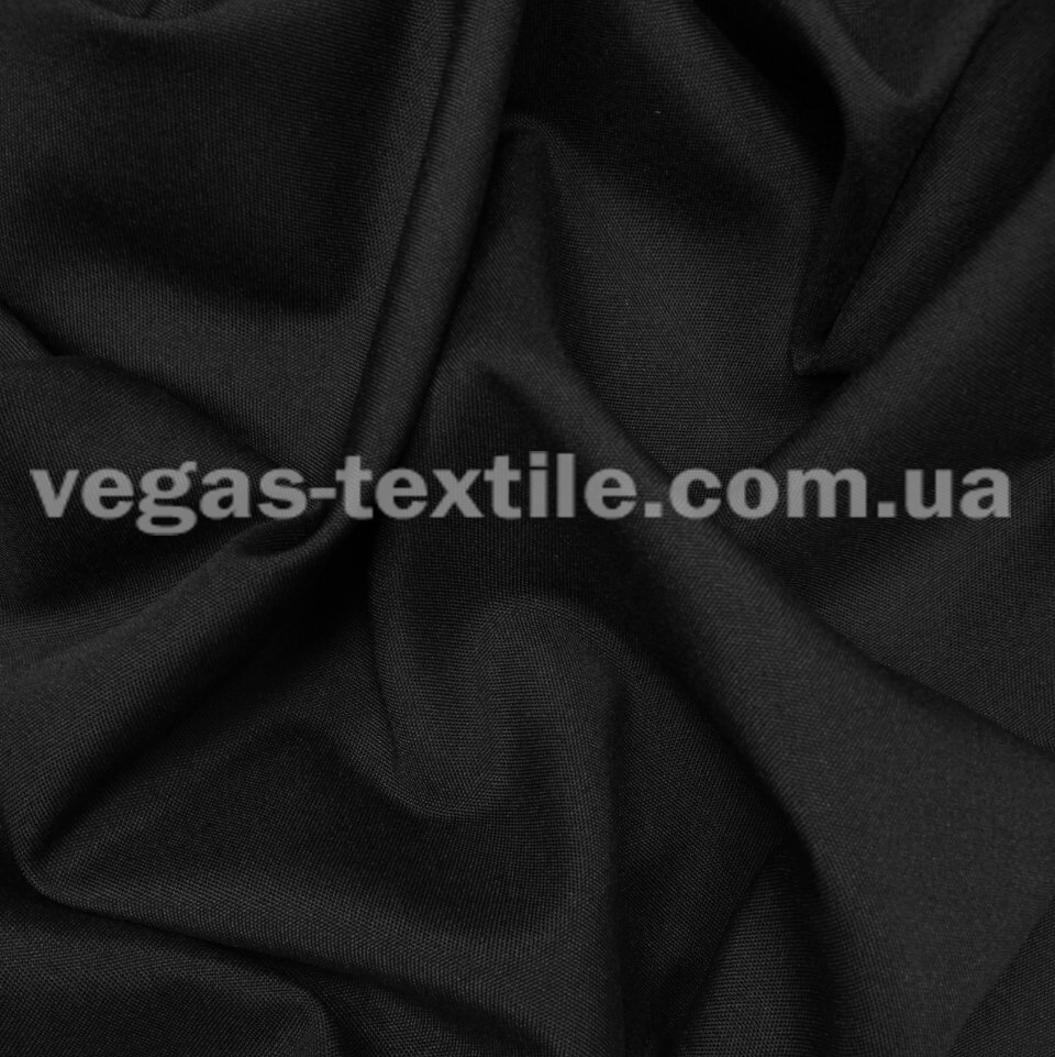Тканина Габардин 150 г/м2 Чорна ширина 1.5 м, фото 1