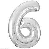 Цифри срібло фольговані, фото 6