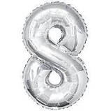 Цифри срібло фольговані, фото 8