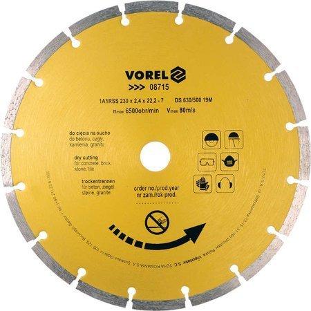 Диск відрізний алмазний "SEGMENT" Ø=230 мм VOREL 08715 (Польща), фото 1