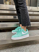 Женские кроссовки нежно зеленые Nike Air Force 1 mint . Кроссы Найк Аир Форс 1 ментоловые