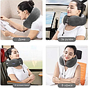 Масажна подушка для шиї (від акумулятора) Massage Pillow SHAKE (WM-004) Масажер для шиї, фото 5