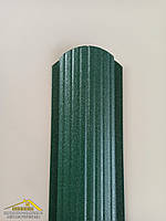 Євроштахетник зеленого кольору Ral 6005 матовий, металевий євроштахетник матовий зелений, купити штахетник