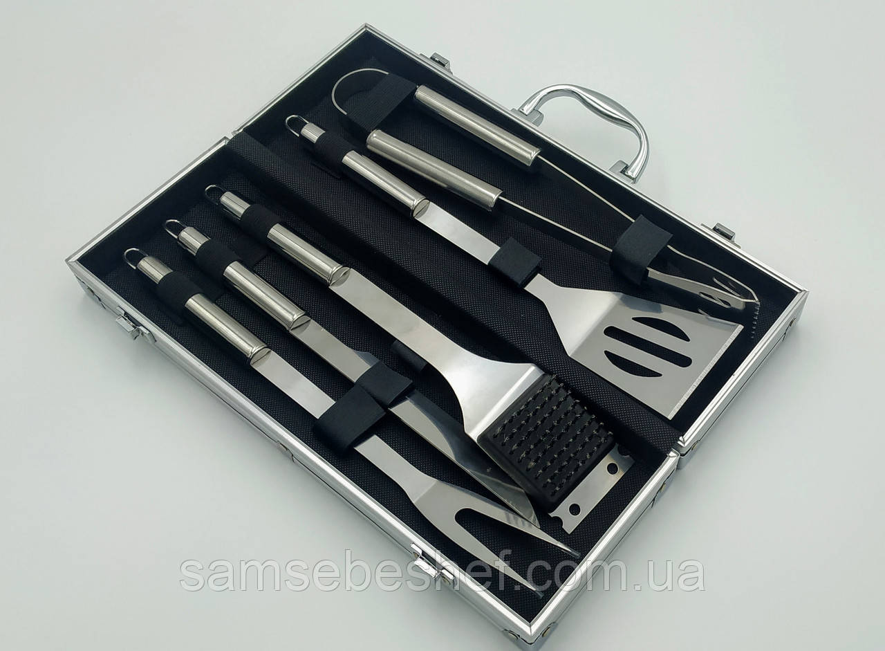 Набір для барбекю і гриля в алюмінієвому кейсі GA Династія 12083, фото 1