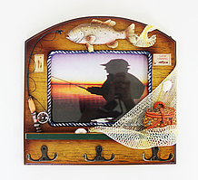 💚Вішалка для одягу з дерева "Рибалка" 6 гачків