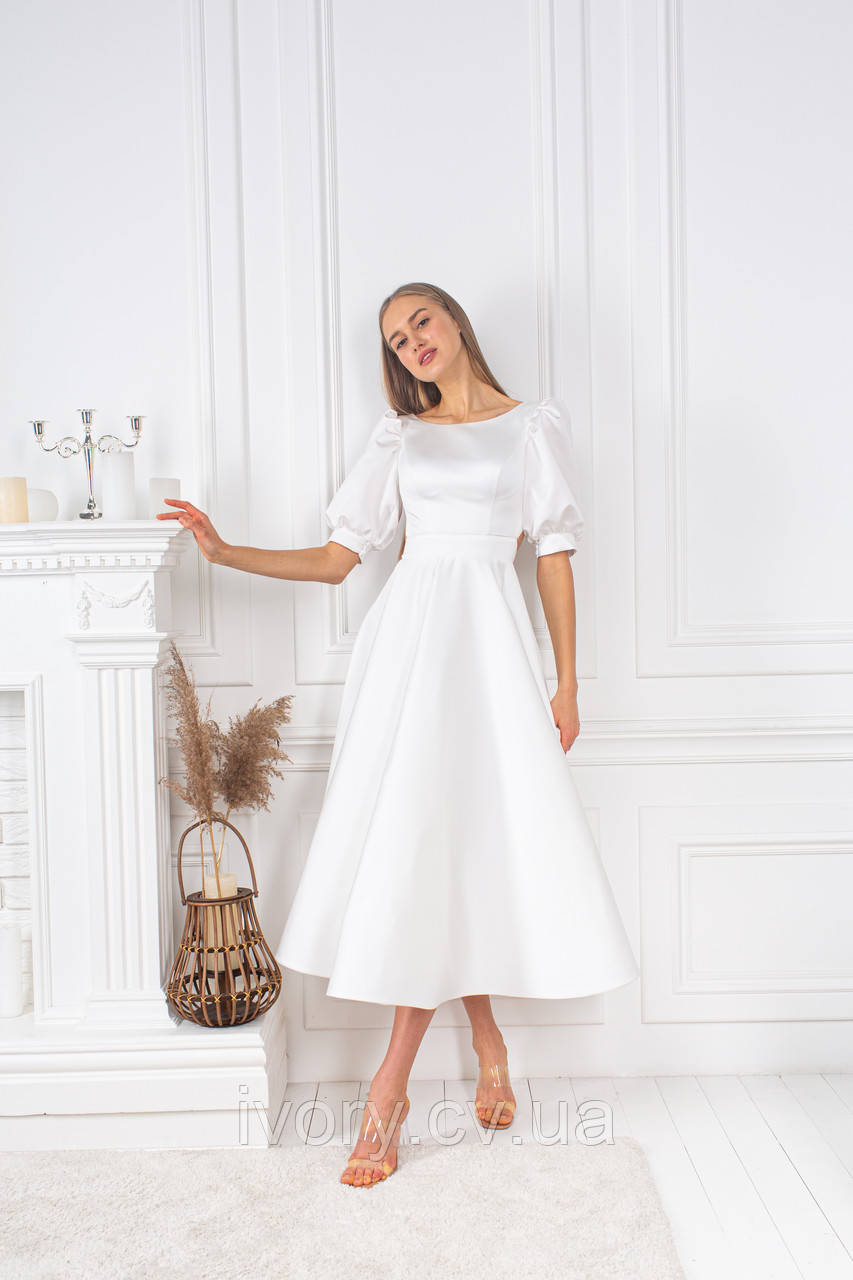 Весільна атласна сукня "Kara"