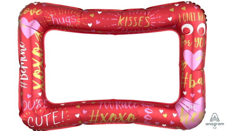 А 23" Love Selfie. Куля повітряна фольгована Фоторамка для закоханих. В уп 14 лютого, фото 1
