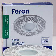 Вбудований світильник Feron CD991 з LED-підсвіткою 4000K білий-матовий