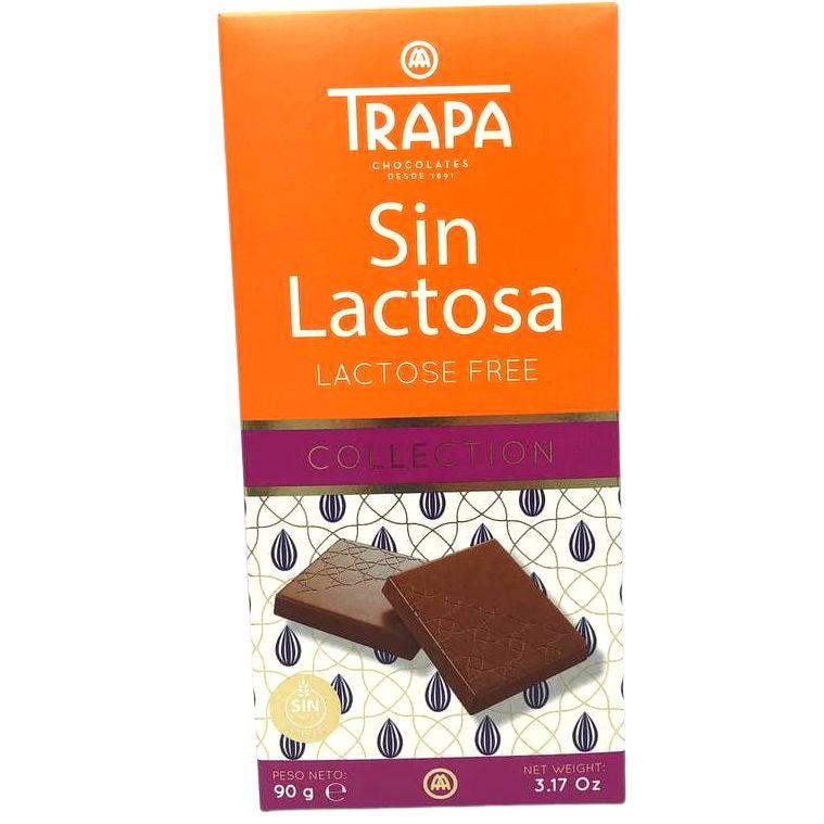 Молочний шоколад Trapa Sin Lactosa без лактози, 90г 14шт/ящ