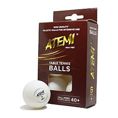 Кульки м/т Atemi 1* 6шт 40+ пластик білі ATEMI NTTB1*6 40+