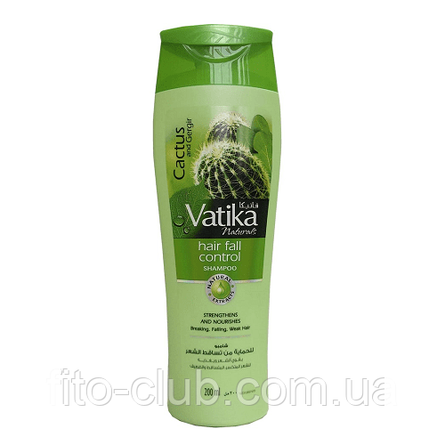 Шампунь Dabur Vatika з Кактусом Контроль випадіння 400 мл hair fall control