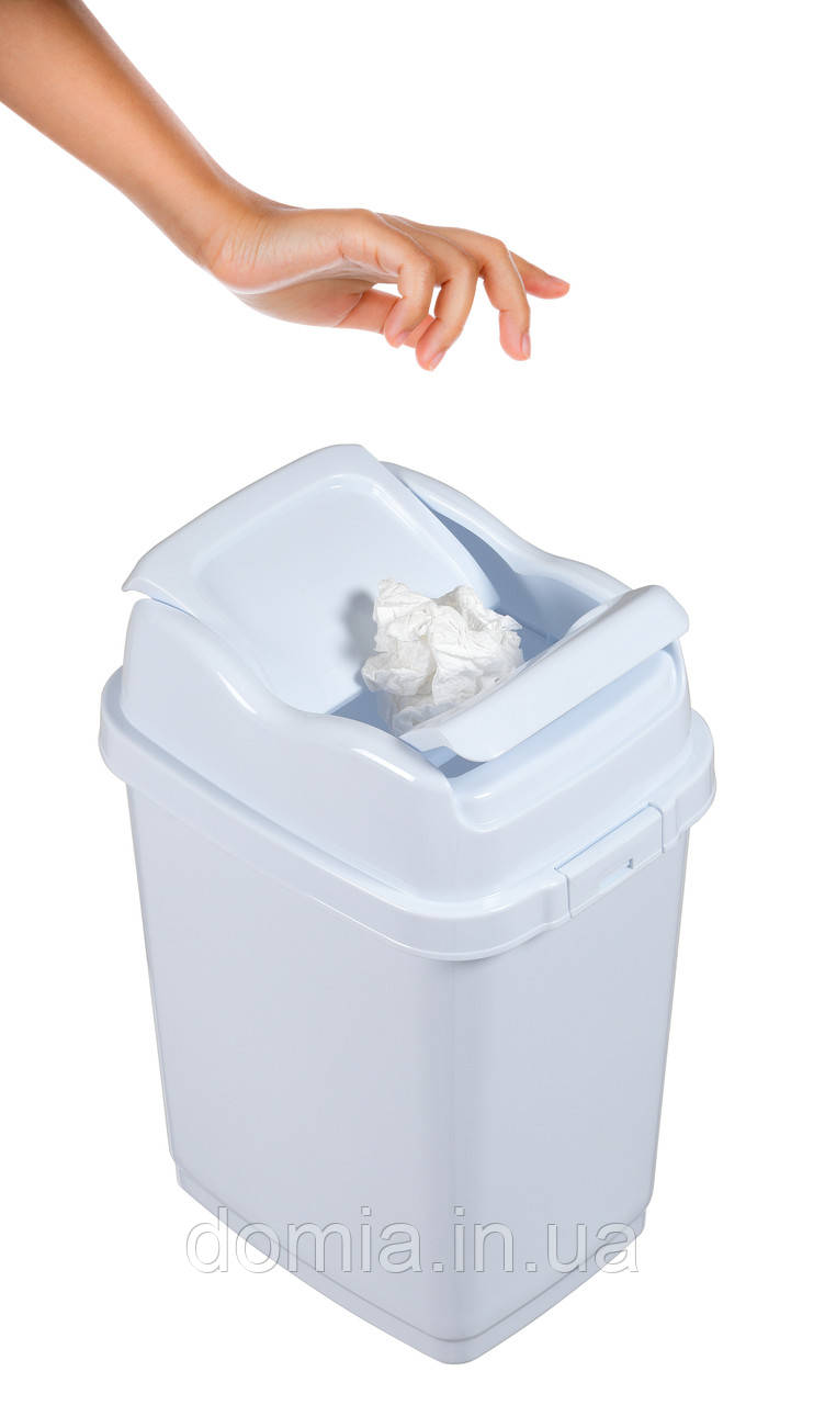 Сміттєвий бак Easy прямокутний з кришкою DUNYA PLASTIK ТУРЦІЯ (29х30,5х54 см) 35 л. 09714