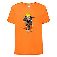 Футболка Наруто (Naruto - 0045) оранжевая 104-116-128-140-152-164 размер