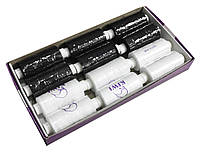 Набір швейних ниток Kiwi No40 (12 котушок асорті чорні та білі)