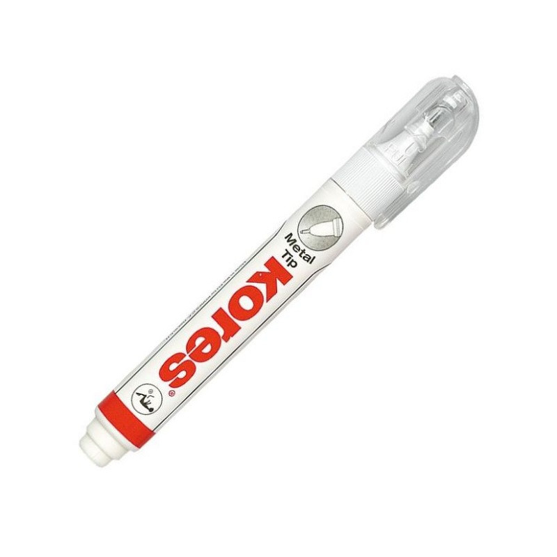 Коректор-ручка Kores, металевий накінечник, К83301, 10 мл., фото 1