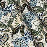 Римська штора тканина з тефлоновим просоченням Туреччина візерунок бежевого червоного і блакитного кольору 071294v1 з доставкою, фото 2