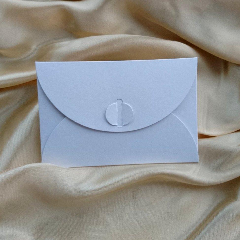 Подарунковий конверт 80х120 мм з кольорового дизайнерського картону