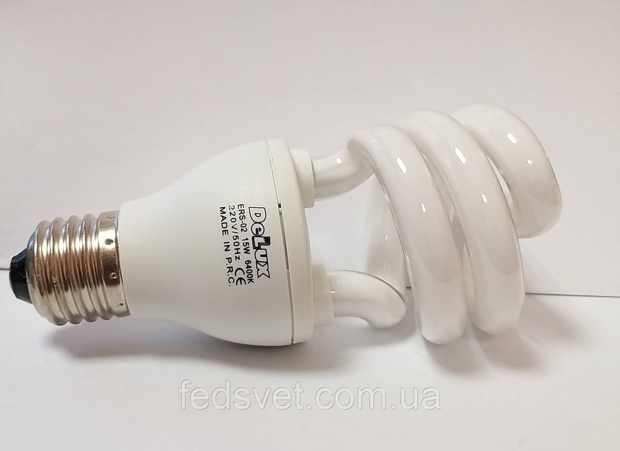 Лампа енергозберігаюча DELUX ERS-02 15W 6400К E27