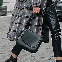 Модная женская сумка, сумочка женская стильная через плечо черная