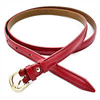 Женский кожаный ремень Красный качественный ремешок для девушки Современный поясок для женщины Пояс из кожи