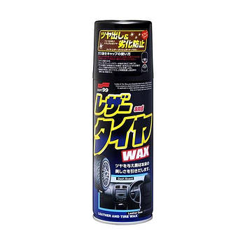 Покриття для пластику, гуми та шкіри SOFT99 Leather and Tire Wax 420 мл